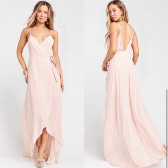 NEW Show Me Your Mumu Mariah Wrap Dress in Dusty Blush Size Small - Picture 1 of 12
